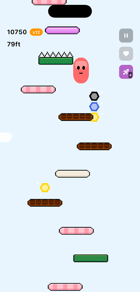 Gummy Bounce gameplay — bouncing up cookie platforms